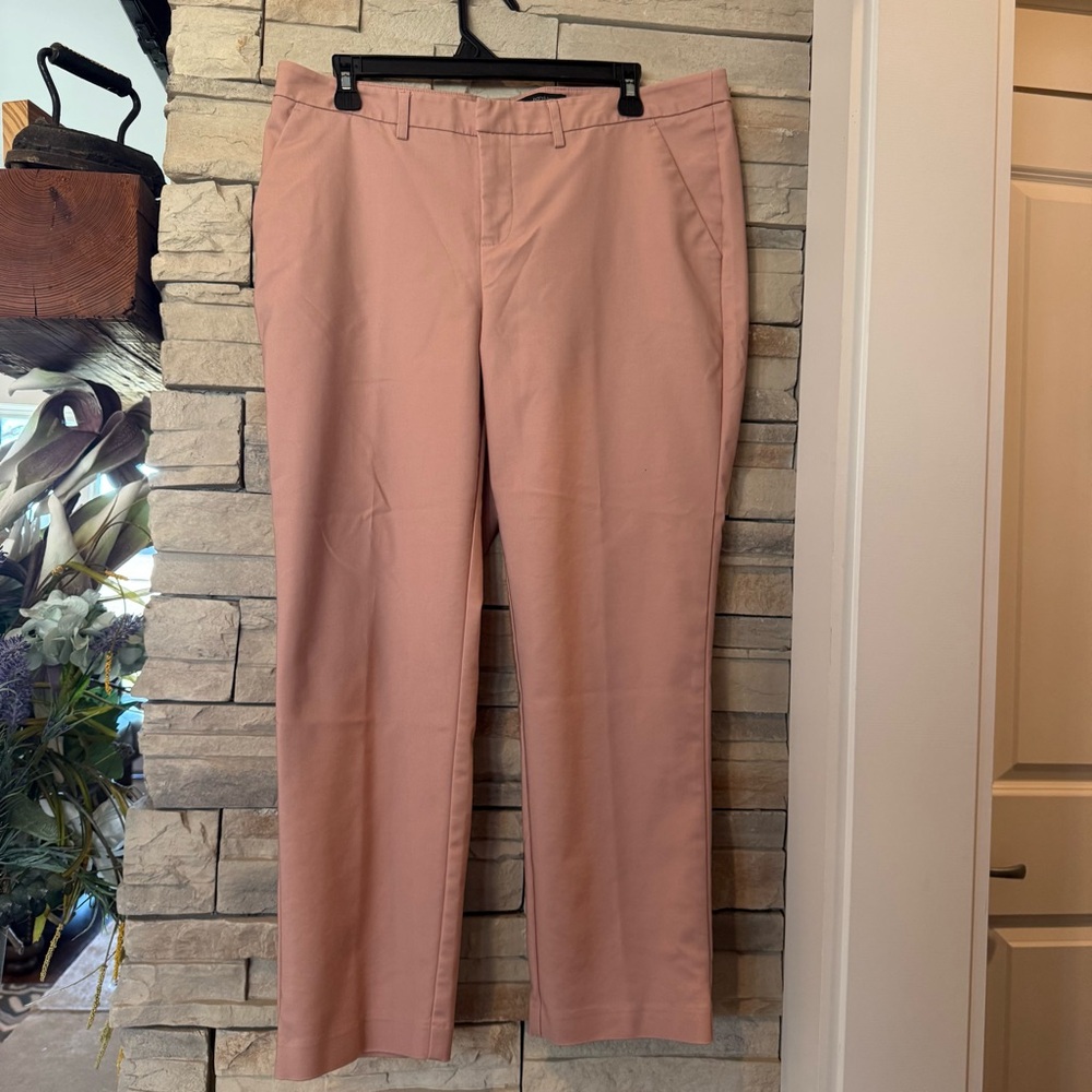 Harve Benard Pink Crop Pants Women’s 12 High Rise Straight Leg